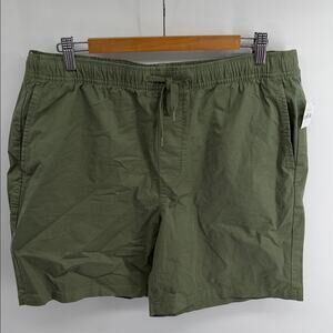 GAP elastic waist pull on drawstring chino shorts sz L NEW